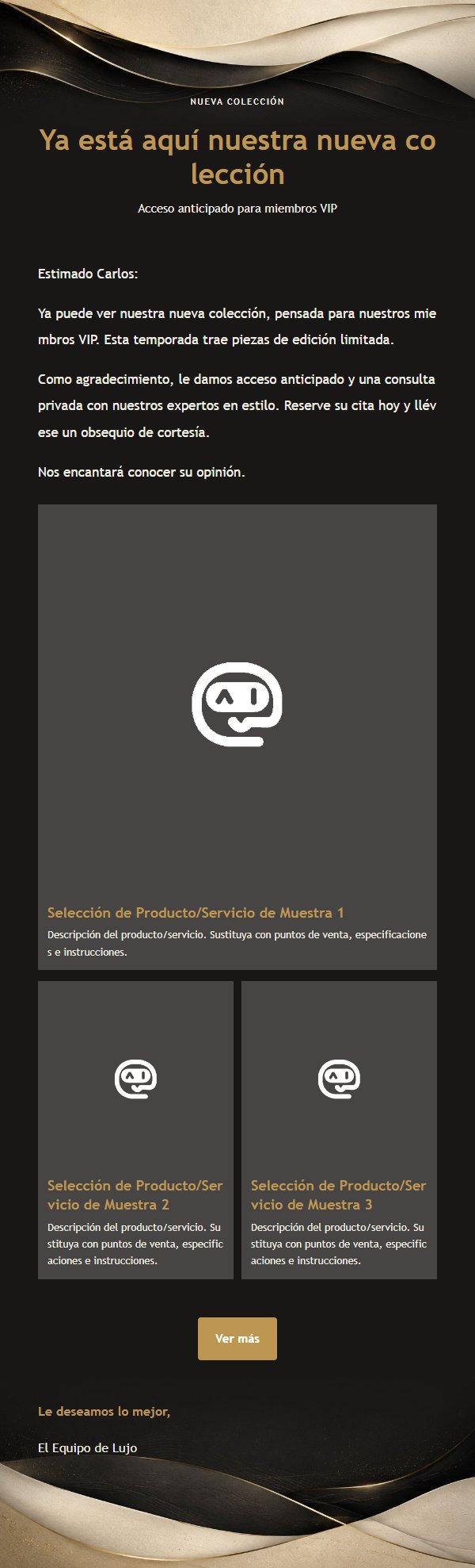 Invitación VIP Exclusiva en Oro Champán 2