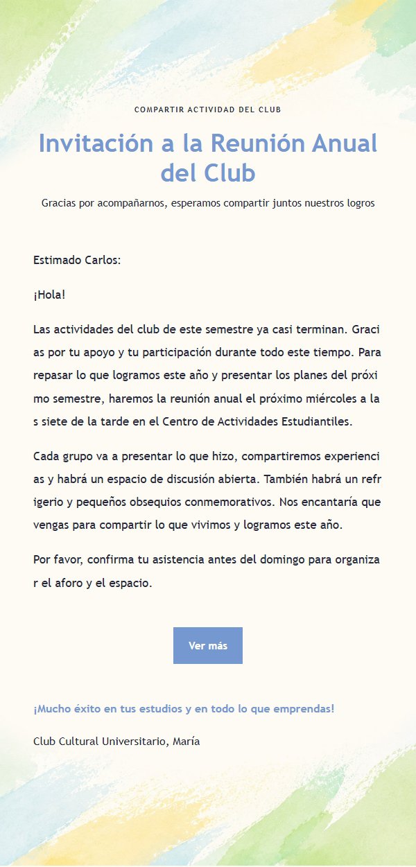 Plantilla de Correo Multiuso con Acuarela Suave 2