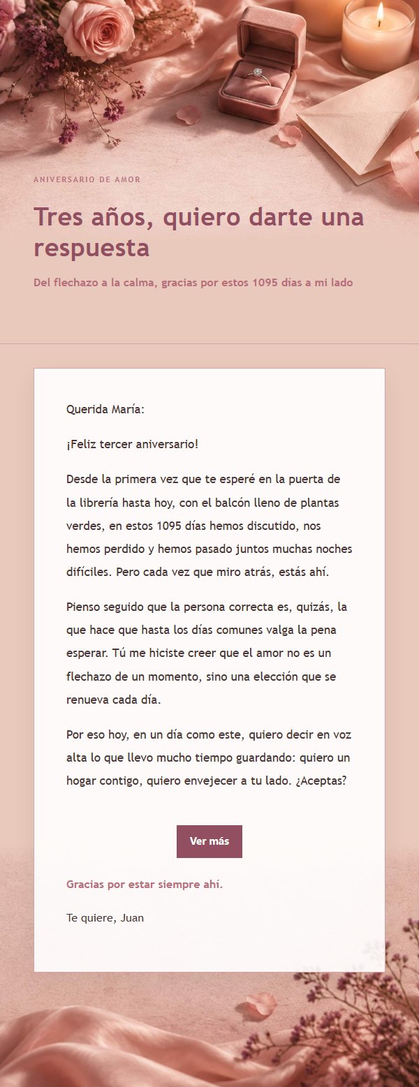 Carta de Propuesta con Estilo Editorial de Rosas 2