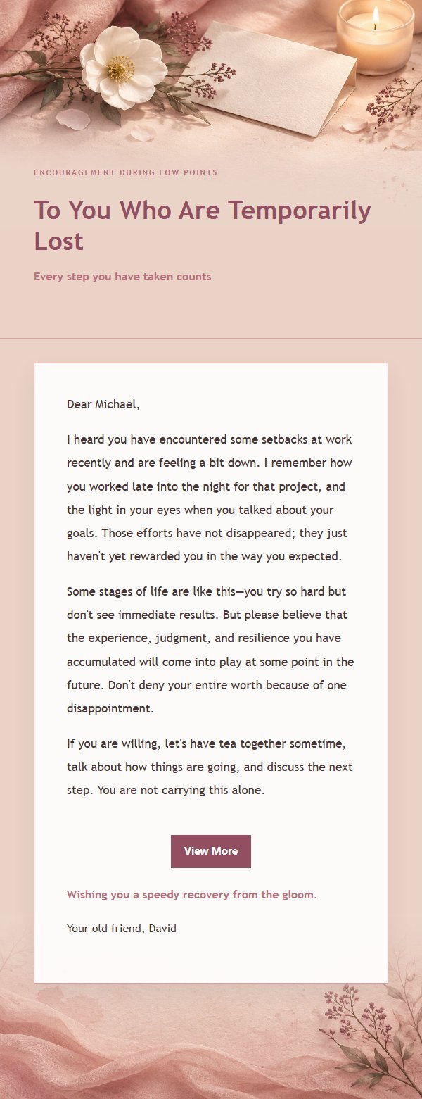 Rose Editorial Condolence & Companionship Letter 2