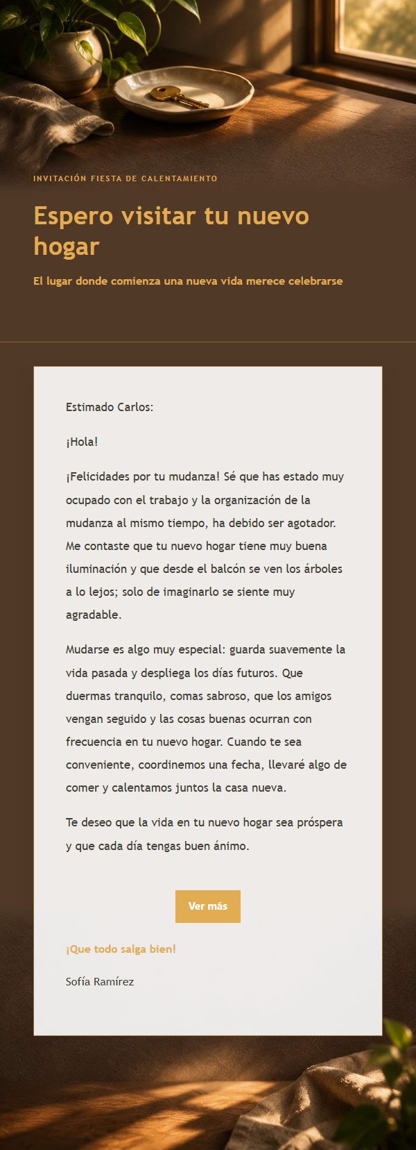 Felicitación Mudanza Ámbar y Carbón 2