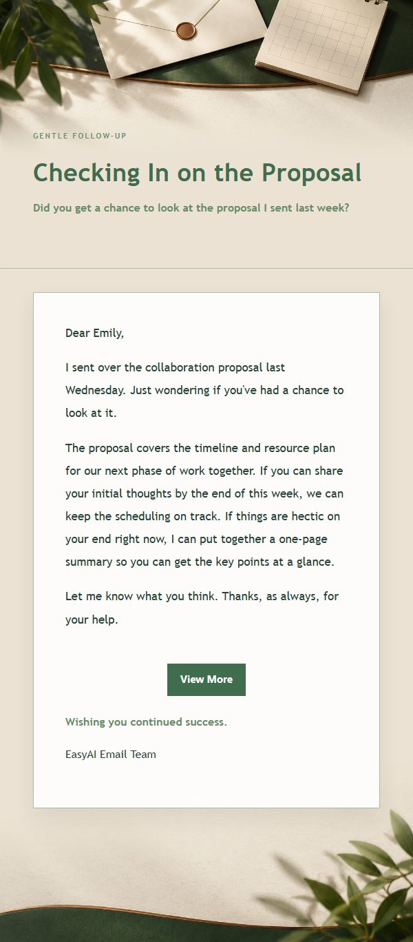 Forest Copper Polite Follow-Up Email