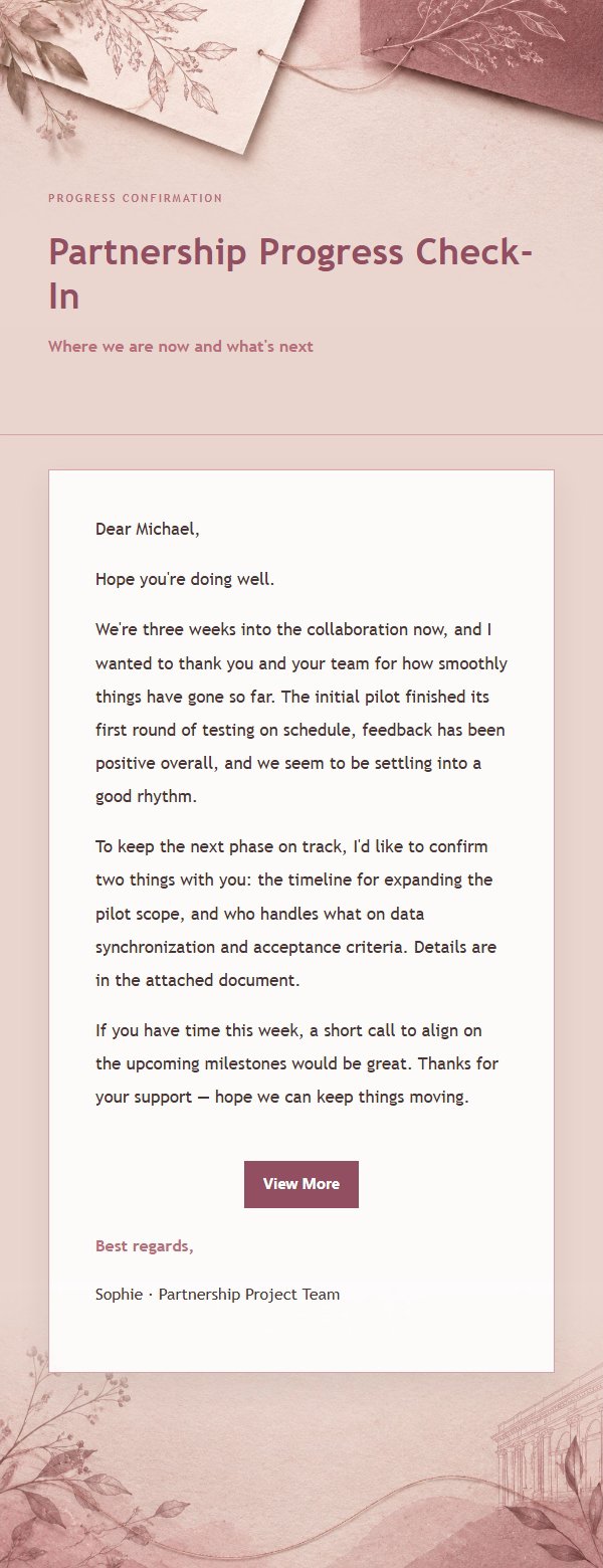 Rose Editorial Partnership Follow-Up Email 2