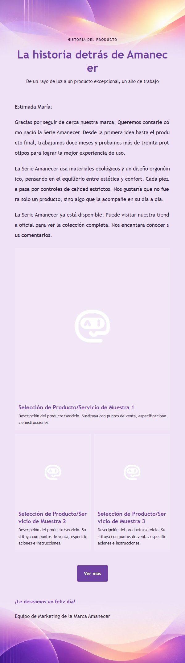 Carta de Marketing Amanecer Violeta 2