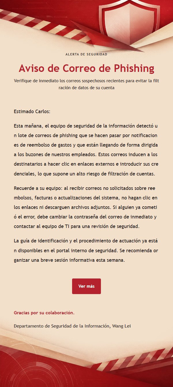 Alerta de Seguridad en Rojo y Beige