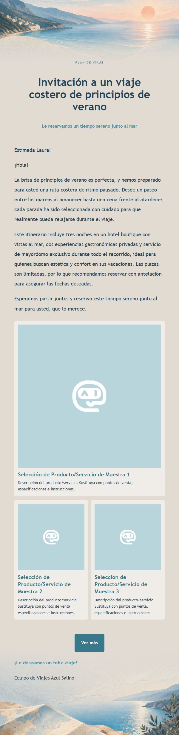 Correo de Viajes Azul Salino