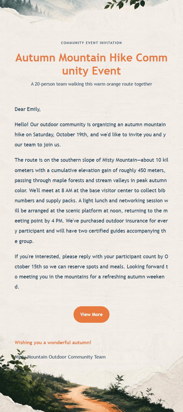 Misty Mountain Outdoor Invitation 2