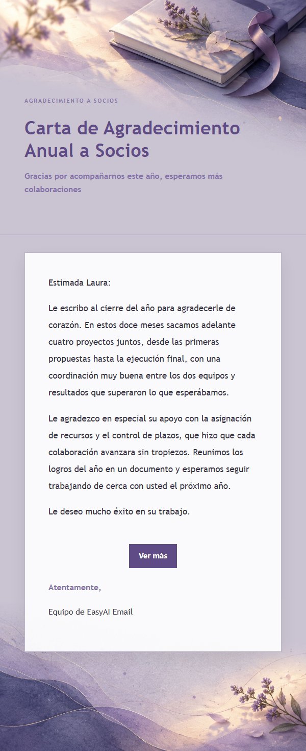 Correo de Agradecimiento Proyecto Lila Tinta 2