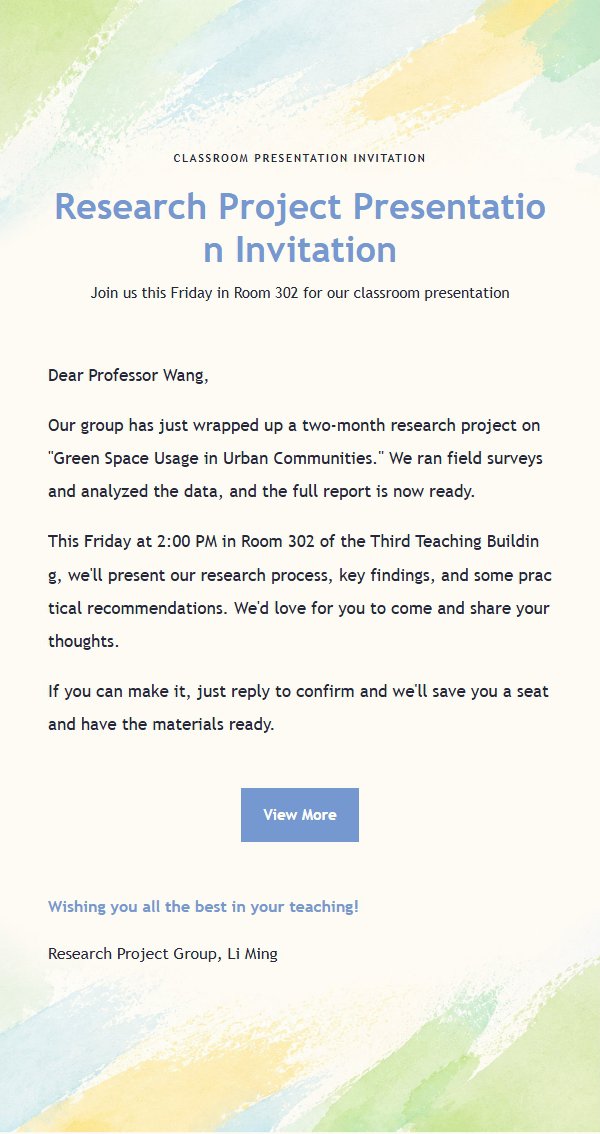 Soft Watercolor Multi-Scenario Email Template