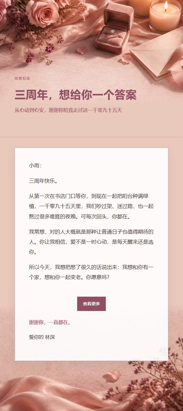 玫瑰编辑·求婚告白信 2