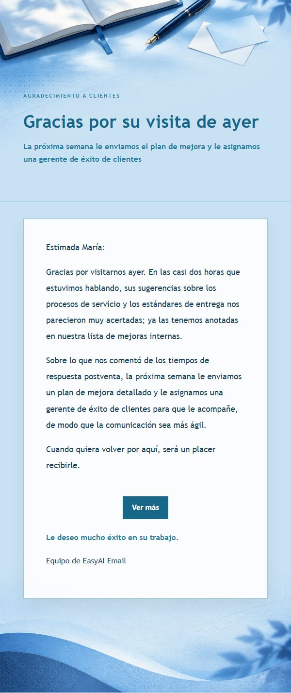 Carta de Agradecimiento Post-Reunión Azul Cobalto 2