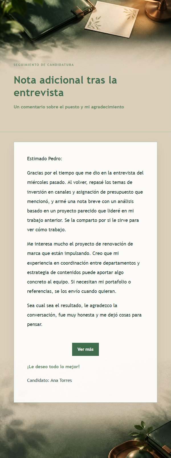 Carta de Agradecimiento Post-Entrevista Bosque Cobre 2