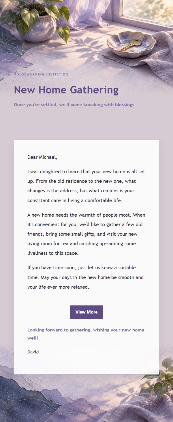 Lilac Ink Housewarming Blessing Letter 2