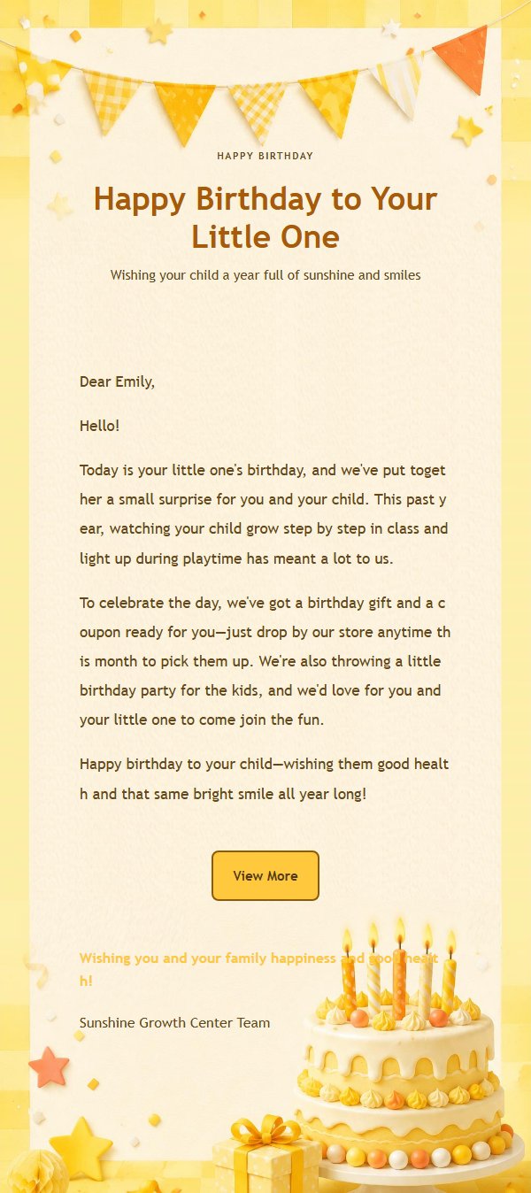 Sunny Paper Birthday Party Card