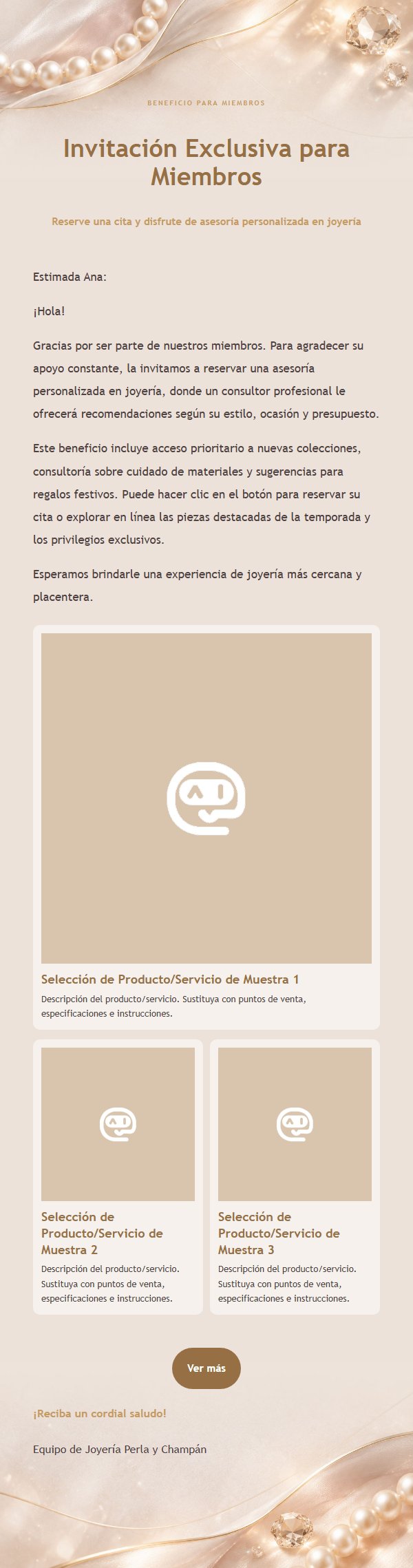 Campaña de Joyería Perla y Champán 2