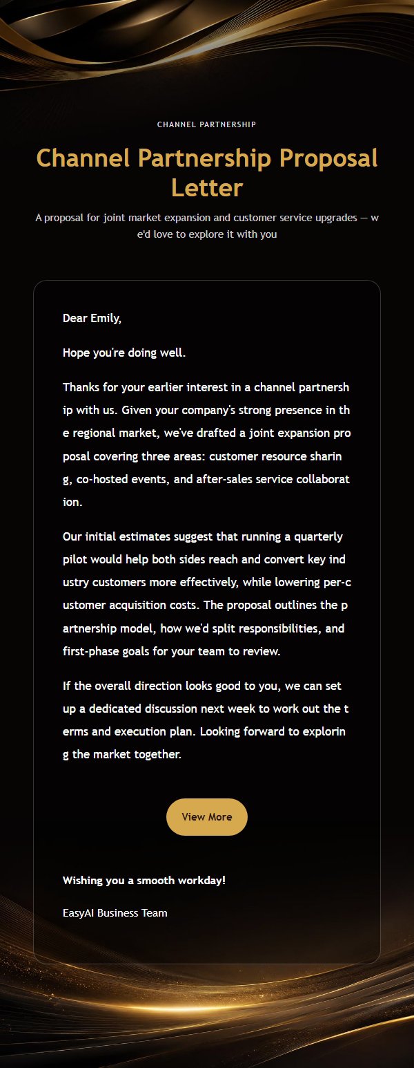 Black Gold Business Proposal Letter 2