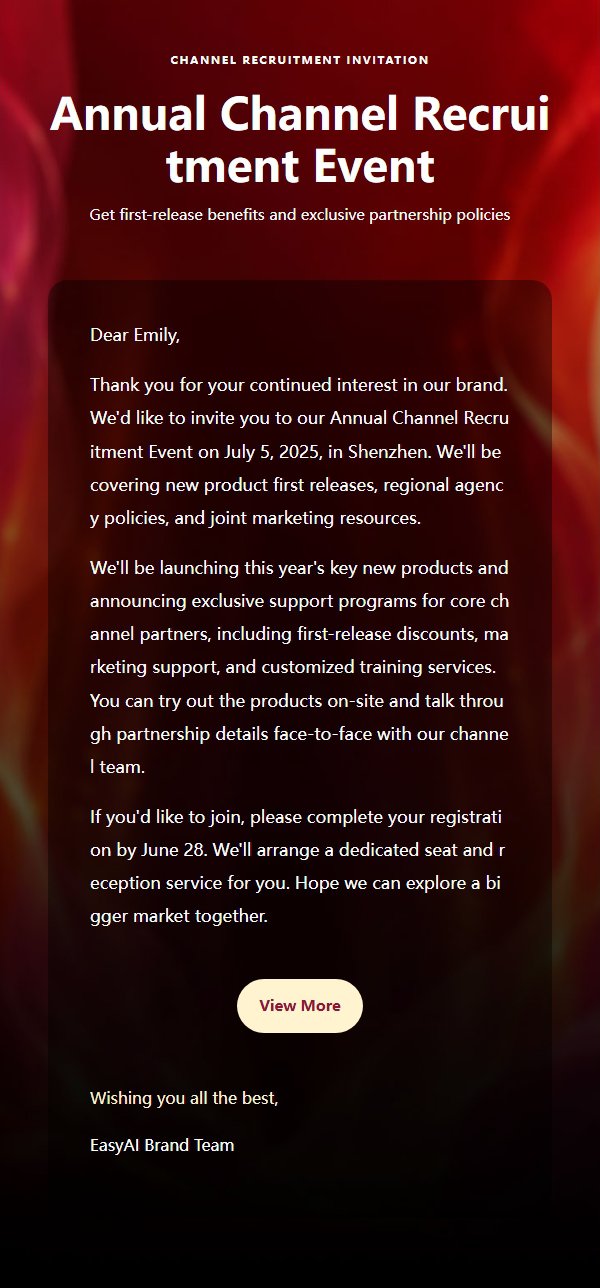 Red-Orange Flame Product Launch Invitation 2