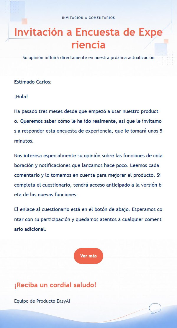 Invitación a Encuesta de Opinión Azul Cobalto