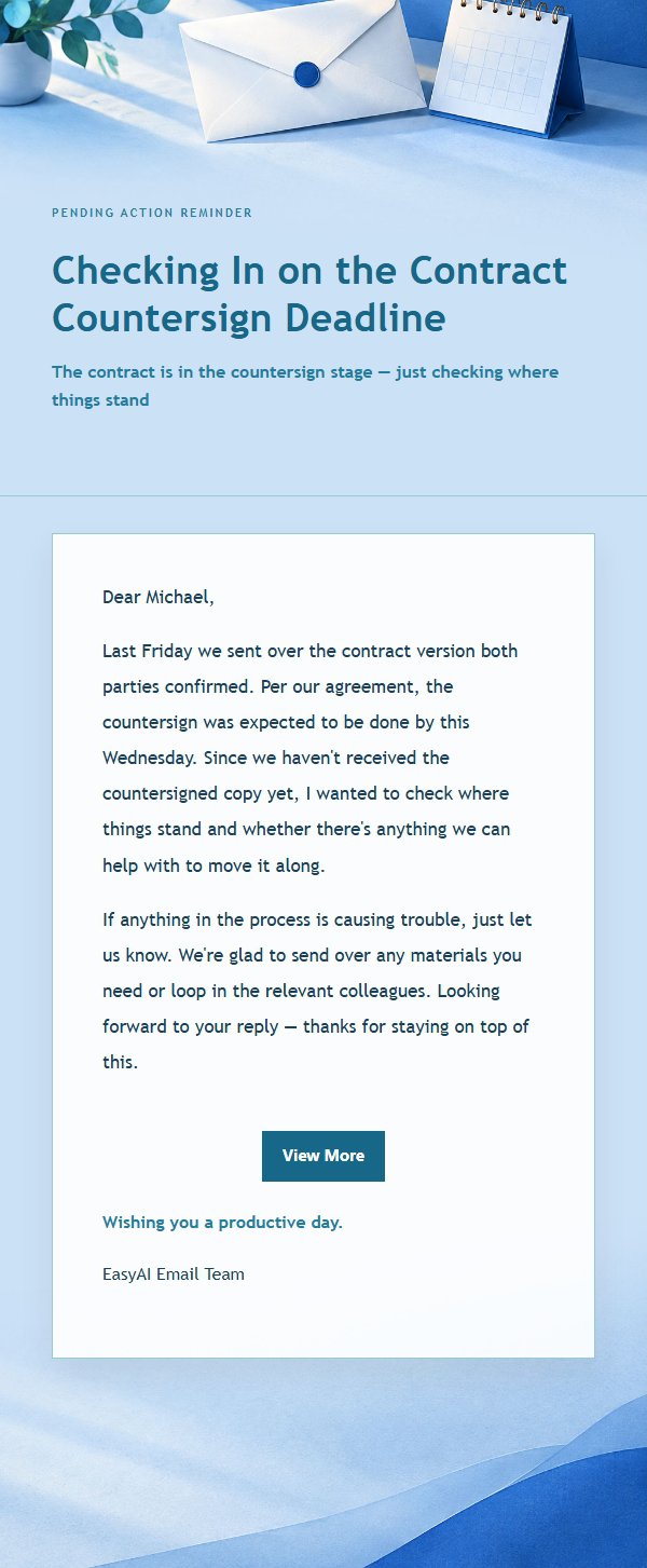 Cobalt Blue Polite Follow-Up Email 2