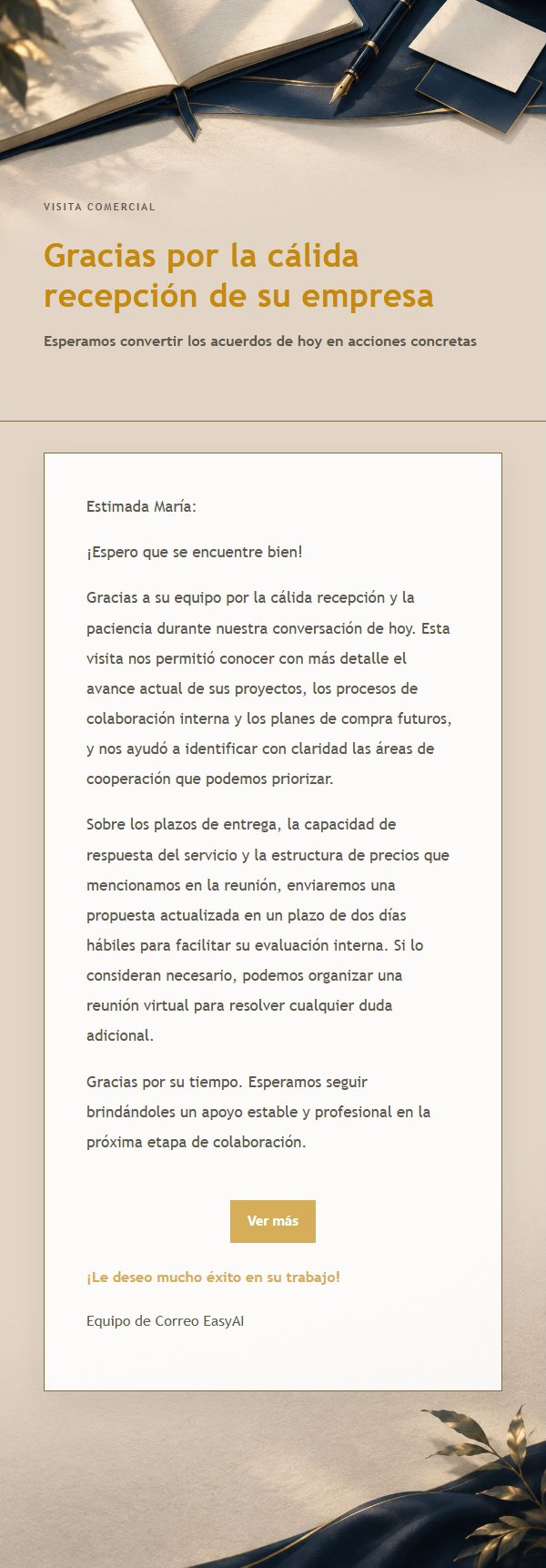 Agradecimiento Pospresentación Azul y Dorado 2