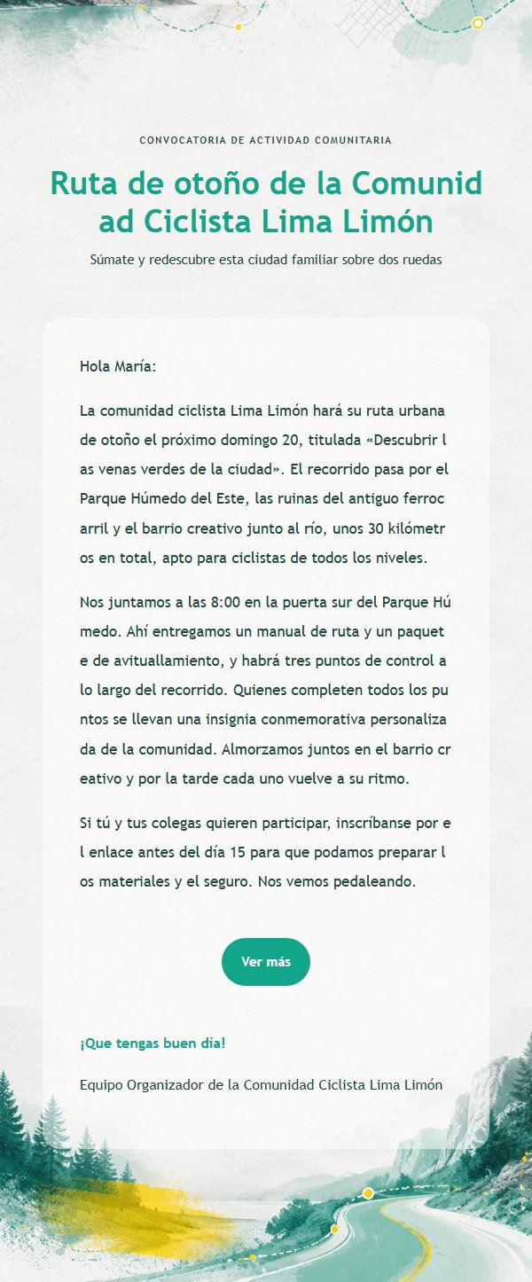 Invitación de Ciclismo Urbano Lima Limón 2