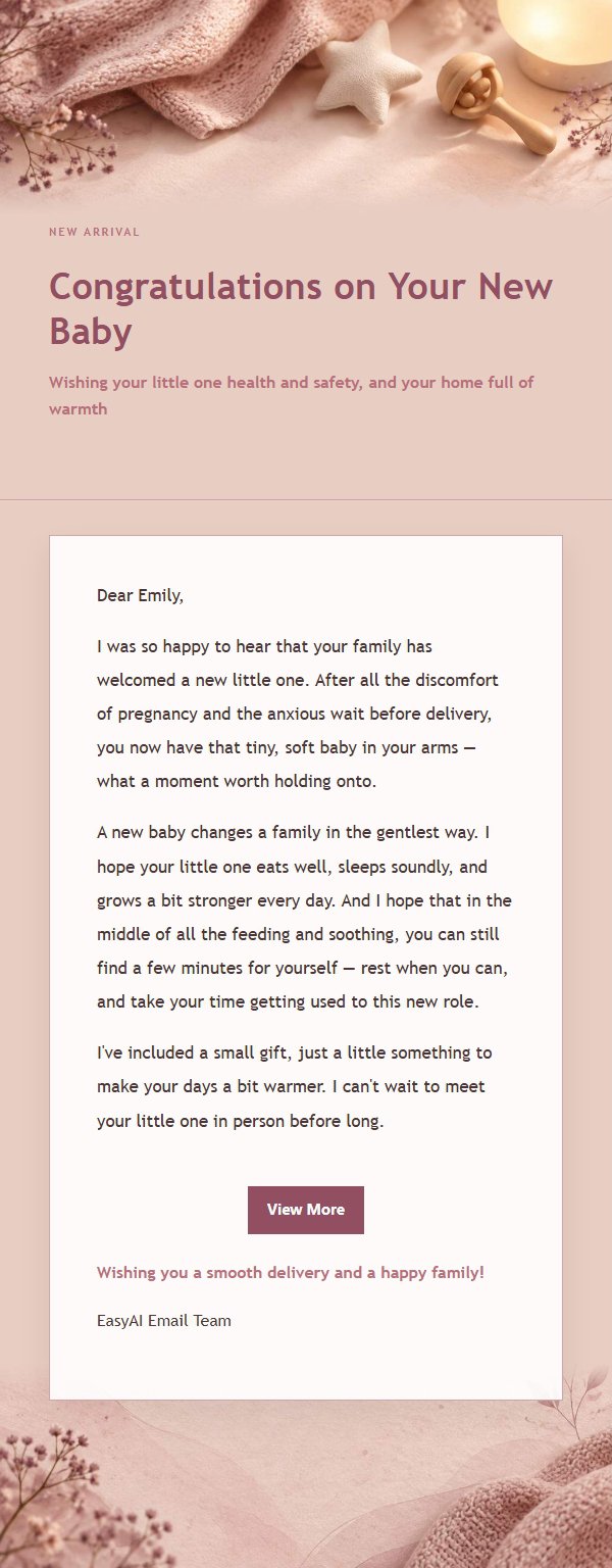Rose Editorial Newborn Blessing Letter