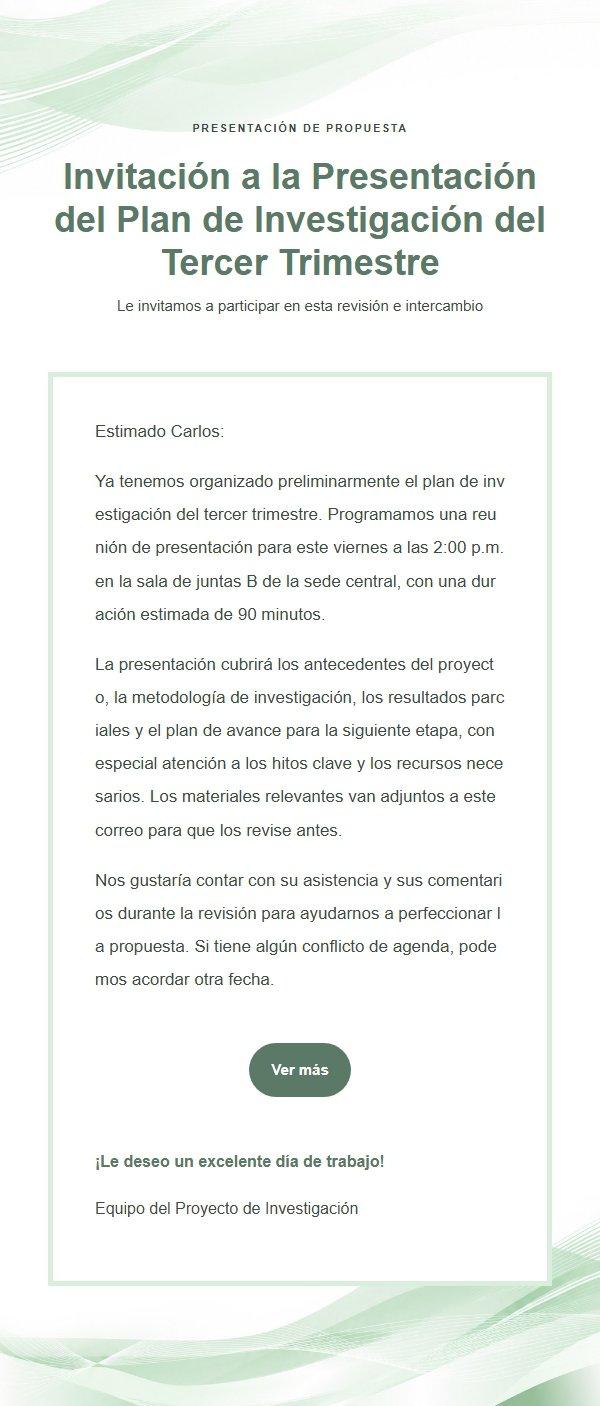 Plantilla de Correo Multiuso Onda Menta 2