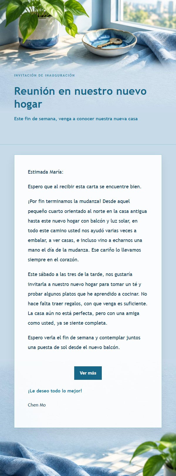 Felicitación Mudanza Azul Cobalto 2