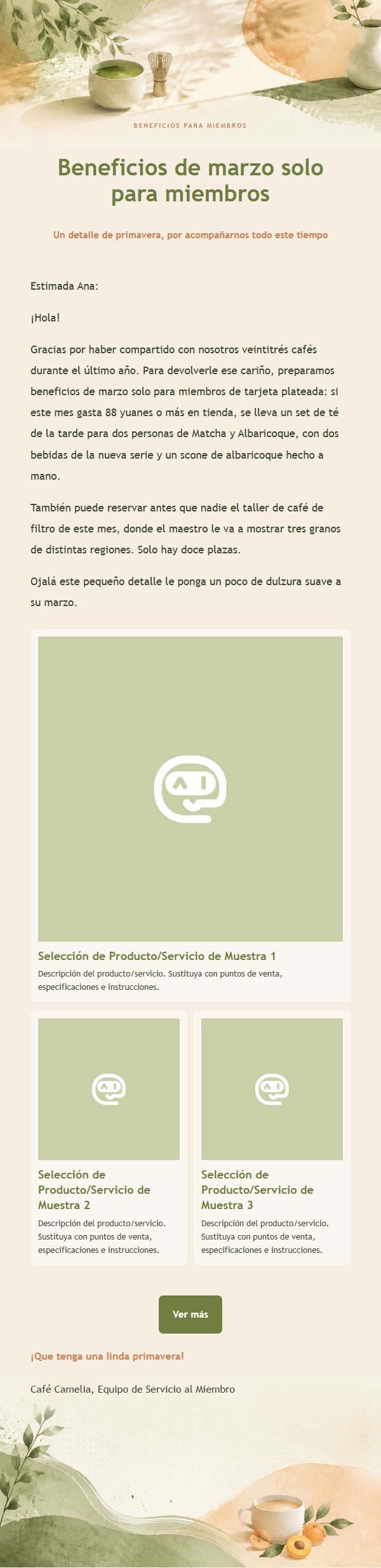 Café Matcha y Albaricoque · Promoción de Nuevos Productos 2