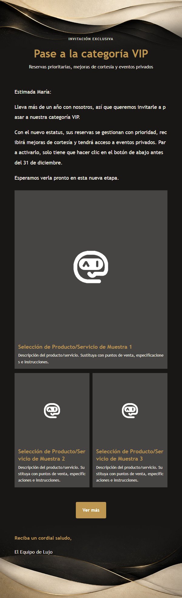 Invitación VIP Exclusiva en Oro Champán