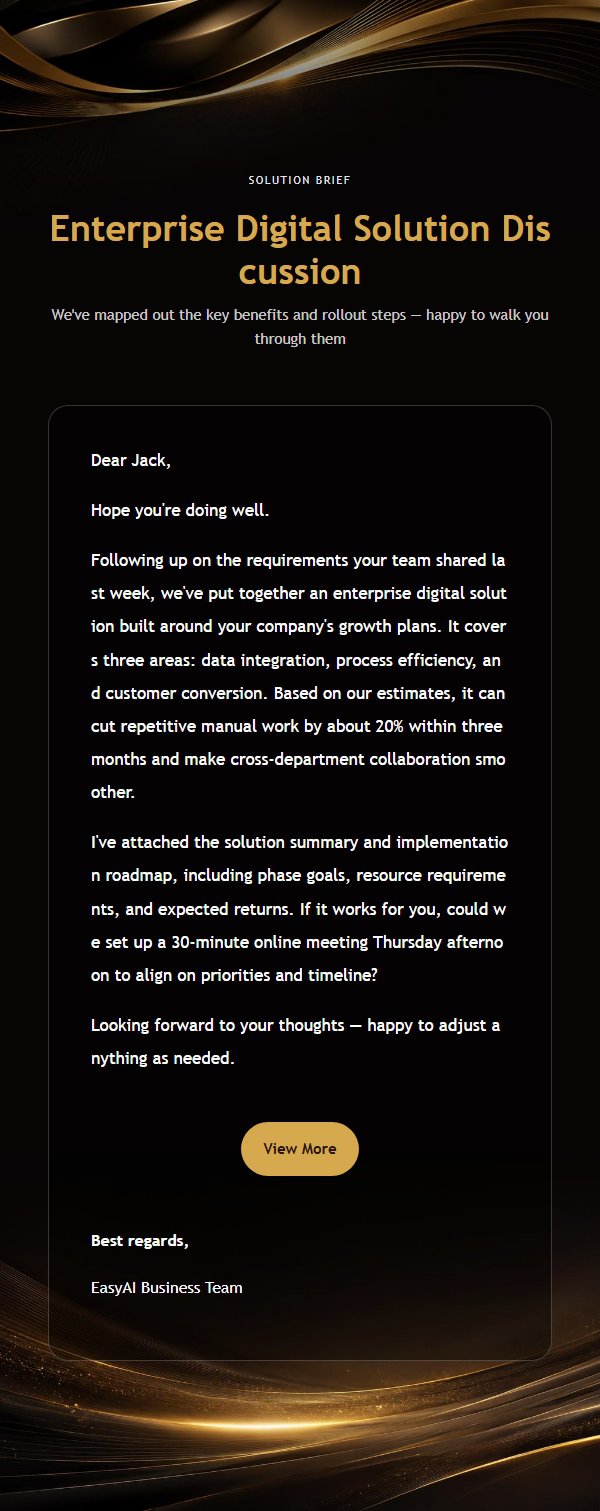 Black Gold Business Proposal Letter