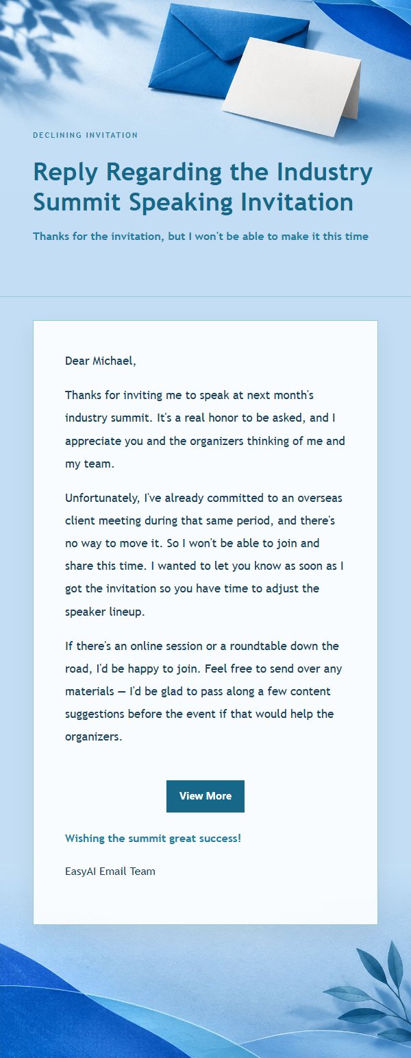 Cobalt Teal Polite Decline Email 2