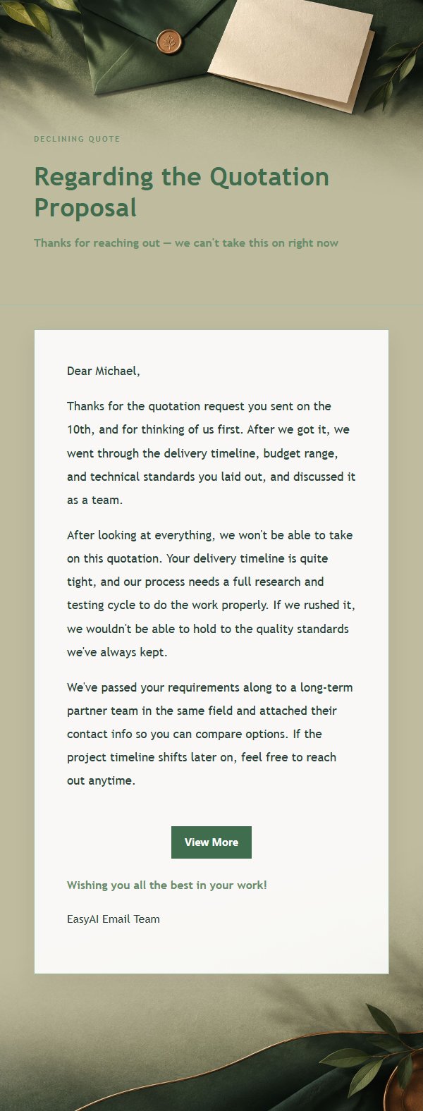 Forest Copper Polite Decline Email 2