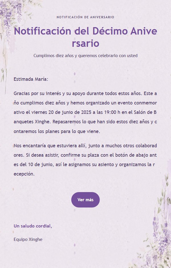 Invitación Elegante Glicinia 2