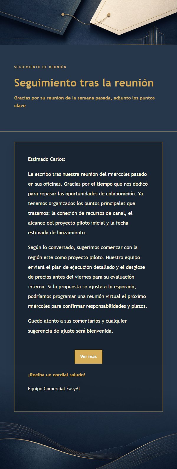 Seguimiento de Colaboración Azul y Dorado