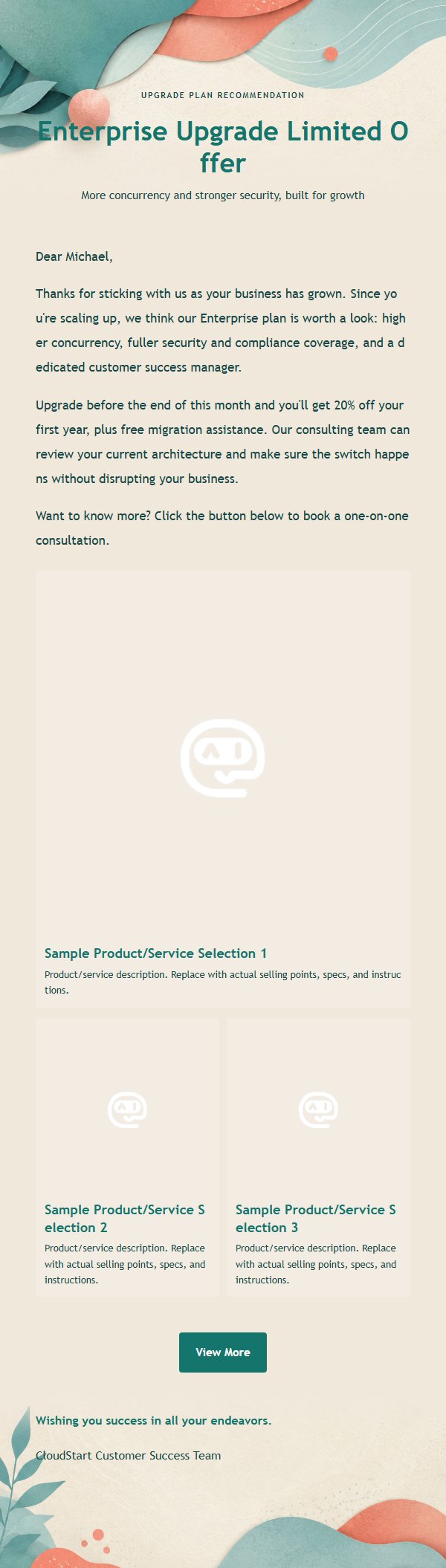 Teal & Coral Vibrant Software Marketing Email 2