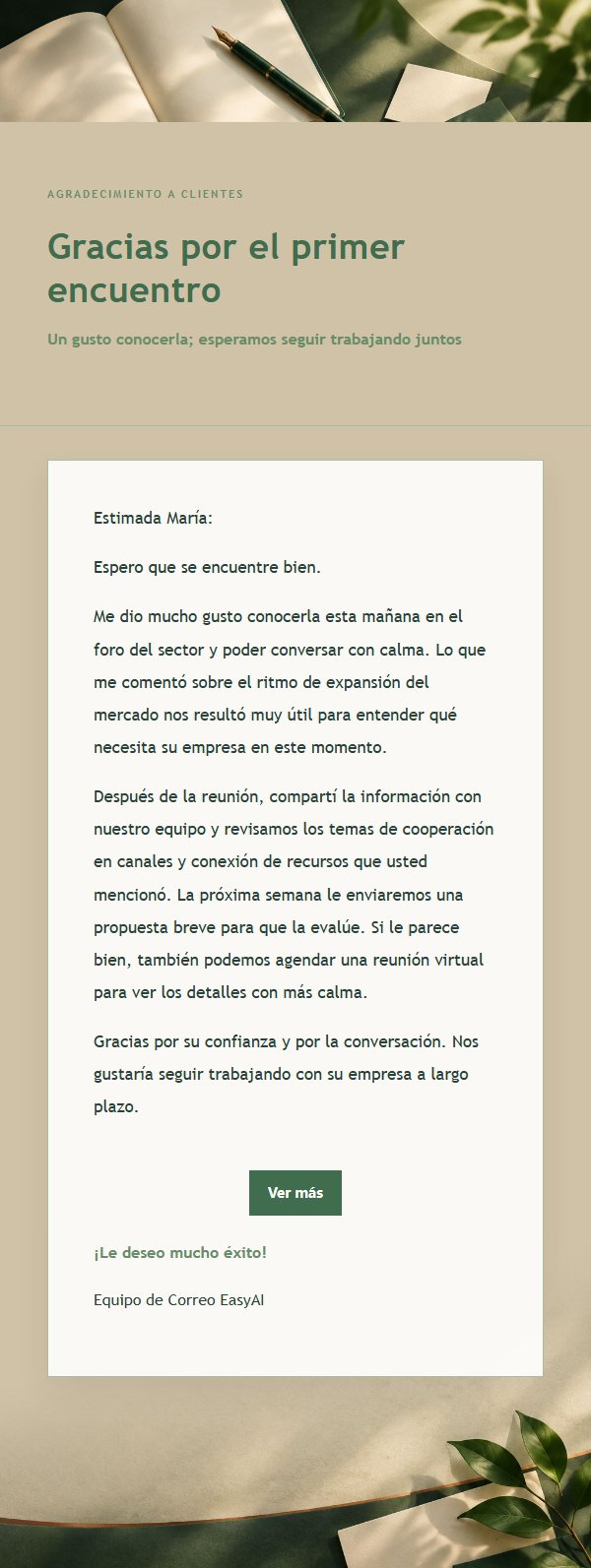 Correo de Agradecimiento Post-Reunión Bosque Cobre 2