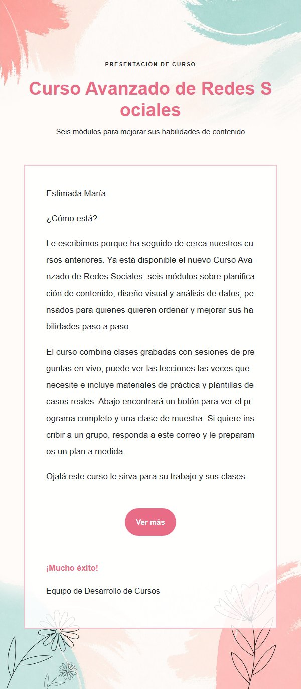 Plantilla Multiuso Acuarela Coral y Cian 2