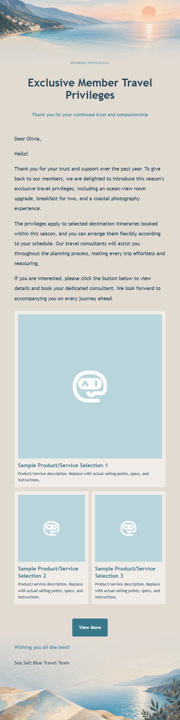 Sea Salt Blue Travel Plan Email 2