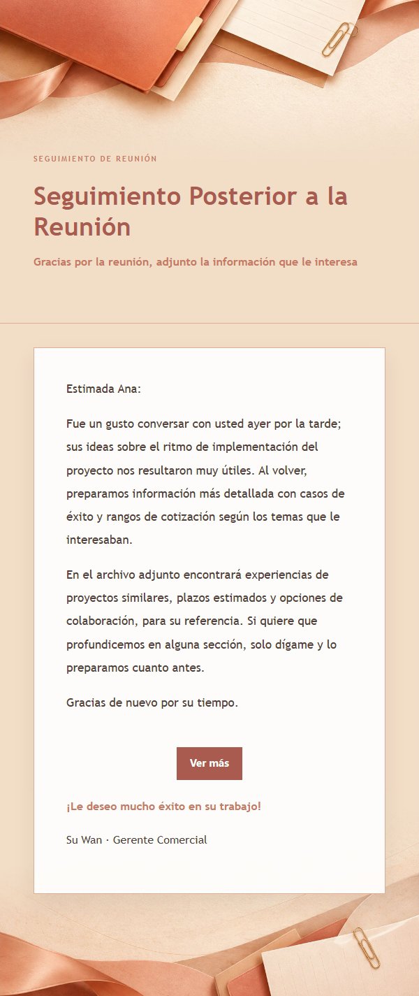 Correo de Propuesta y Cotización Estilo Coral 2