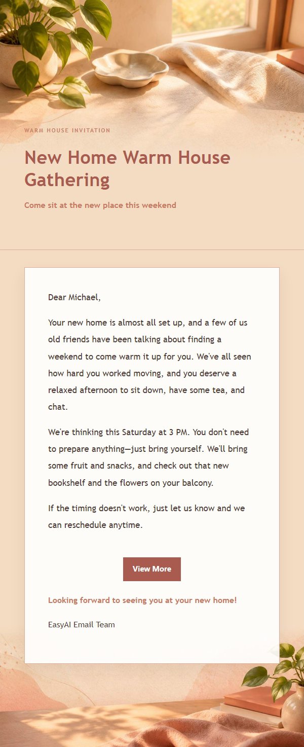 Coral Champagne Housewarming Blessing Letter 2