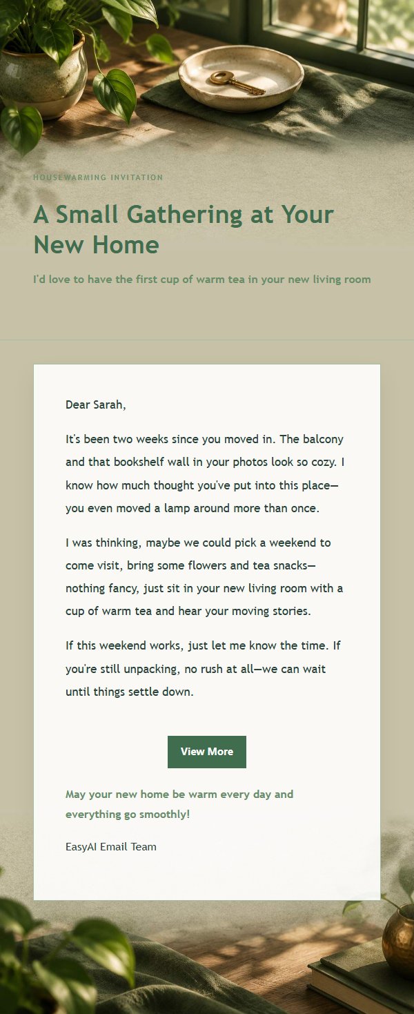 Forest Copper Housewarming Blessing Email 2