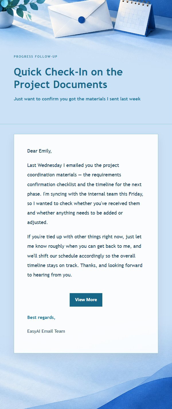 Cobalt Blue Polite Follow-Up Email
