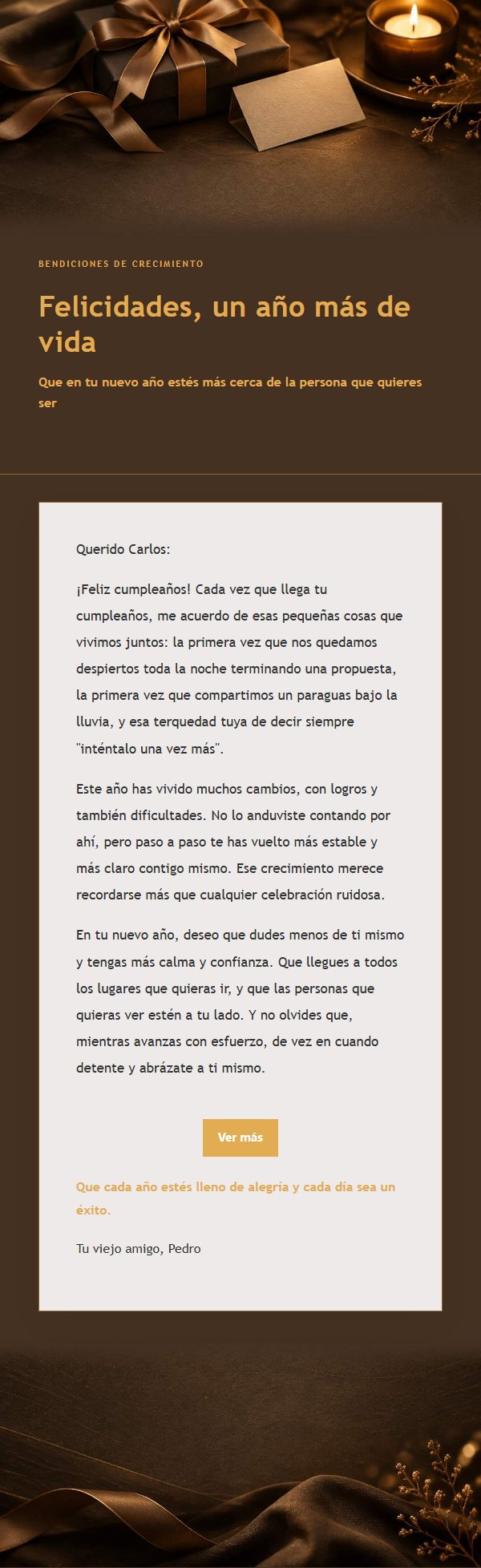 Carta de Cumpleaños Ámbar y Carbón 2