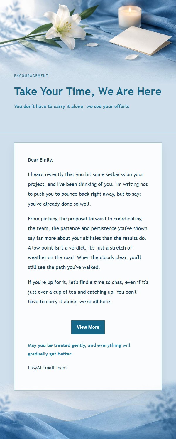 Cobalt Blue Sympathy & Companionship Email 2