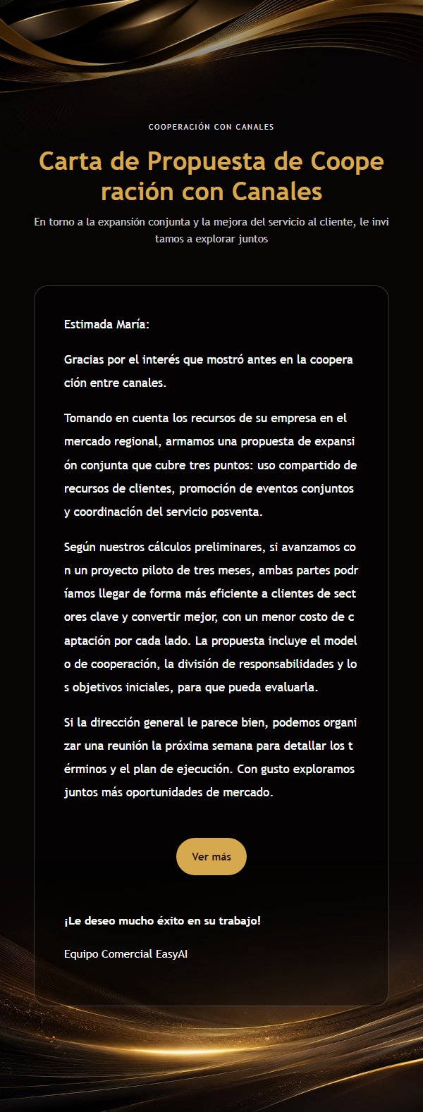 Carta Comercial Negra y Dorada 2