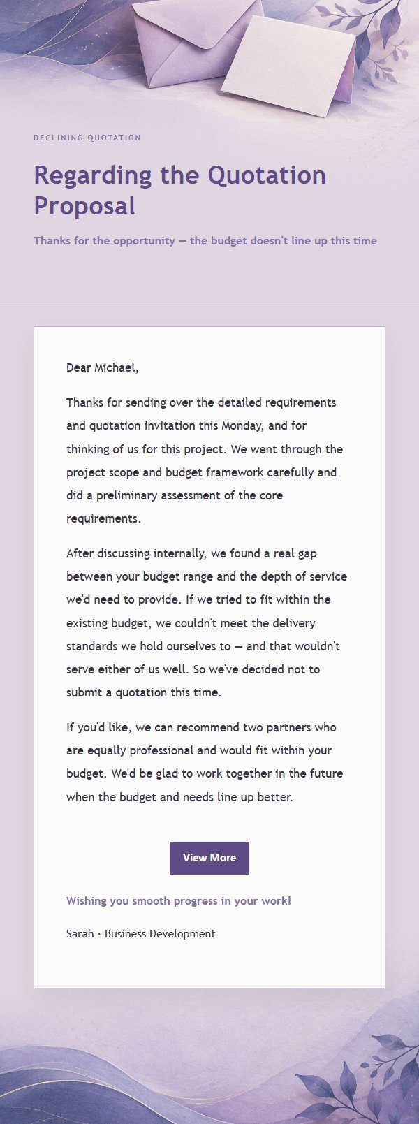 Lilac Ink Polite Decline Email 2