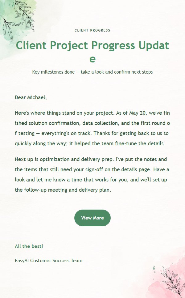 Green & Pink Watercolor General Email Template 2