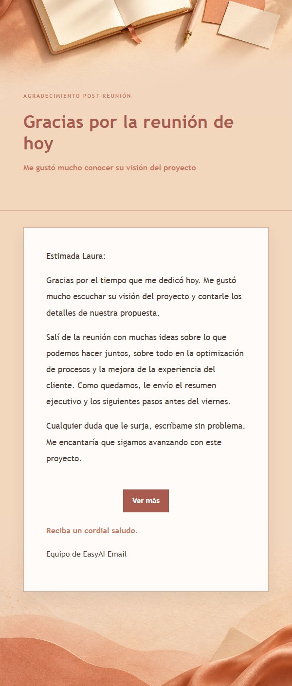 Coral Champagne · Agradecimiento Post-Reunión