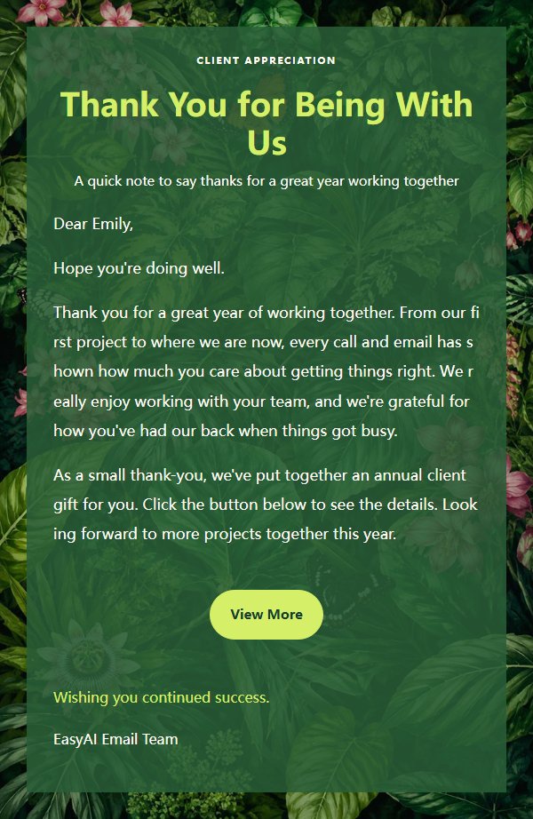 Botanical Wreath Thank-You Email